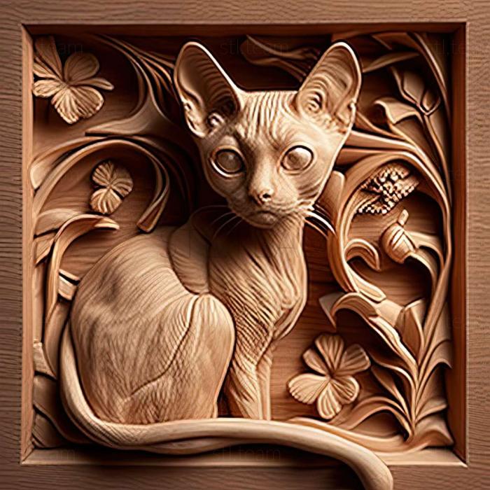 3D model Tonkinese cat (STL)